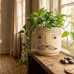 Indigo Medium Speckle Ceramic Planter